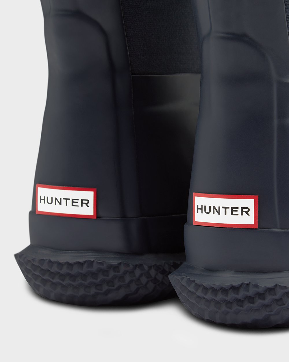 Botas De Nieve Original Big Insulated Roll Top Sherpa Hunter Niños - Azul Marino - 789014VOK